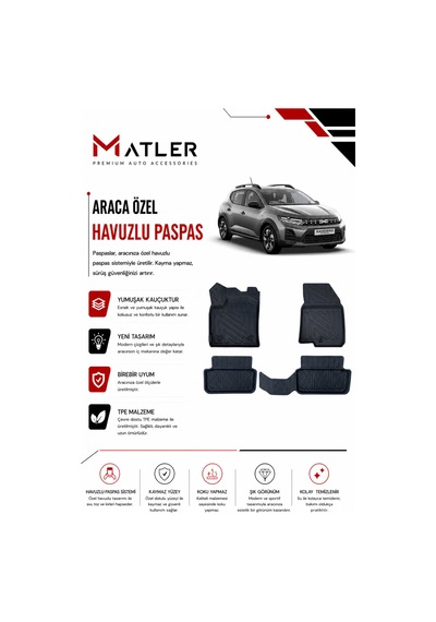 Dacia Sandero 2026 Model 4d Ekstra Havuzlu Paspas