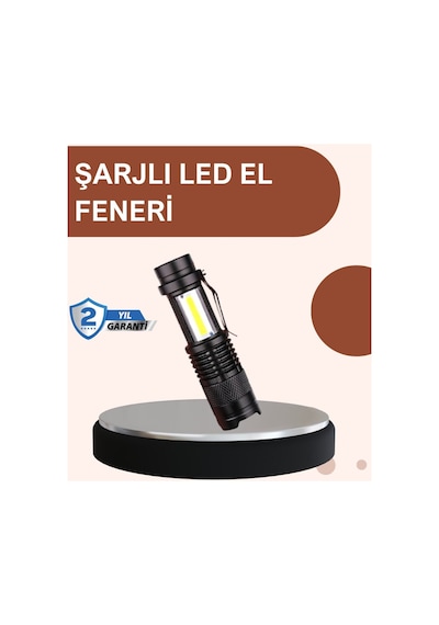 Alüminyum Gövdeli 2000 Lümen Güçlü Led El Feneri - Hs08377743-5162 Renkli Renkli