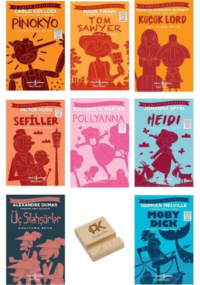 İş Çocuk Klasikleri 8-13 Yaş Pinokyo Tomsawyer Küçüklord Sefiller Pollyanna Heidi Üçsilahşör 8li Set