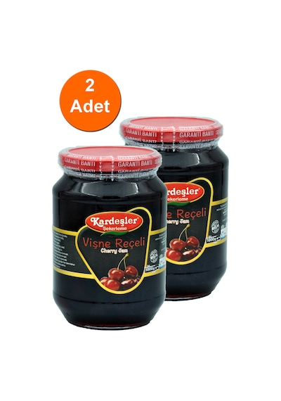 Kardeşler Şekerleme Vişne Reçeli Cam Kavanoz 2 x 1 KG