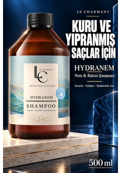 Kuru Ve Yıpranmış Saçlar İçin Şampuan Yoğun Nem & Onarım Keratin Ha Sülfatsız Tüm Saç Tipleri