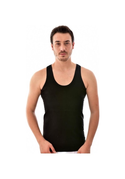 6'lı Paket Klasik Erkek Atlet Siyah