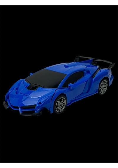 Uzaktan Kumandalı Robota Dönüşen Araba Ferrari - Mavi