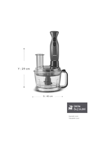 Karaca Pro Multimax 6in1 Space Gray 2000 W Mutfak Robotu (Outlet)