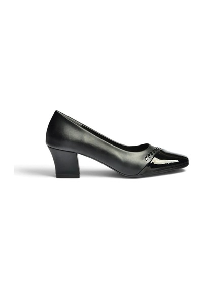 Fox Shoes Z820050609 Siyah Kalın Topuklu Kadın Ayakkabı