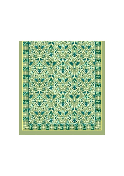 Şehr-i Şal Şehri Şal Bambu Kraş Şal 6371 Mint Yeşil Mint Yeşili