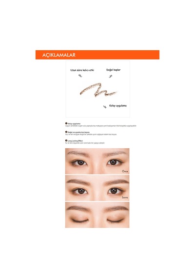 Missha Perfect Eyebrow Styler Uzun Süre Kalıcı Asansörlü Kaş Kalemi Brown