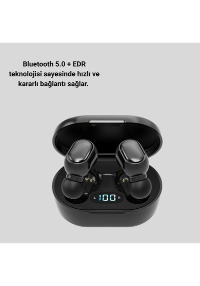 Mikrofonlu Bluetooth Kulaklık Gürültü Azaltmalı Bluetooth 5.0 Kablosuz Kulaklık 00
