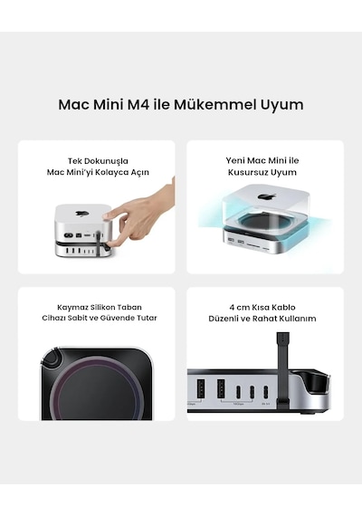 Ugreen 65487 Mac Mini M4 Usb C Dock İstasyonu 11 Port