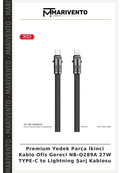 Premium Yedek Parça İkinci Kablo Ofis Gereci Nb-q289a 27w Type-c To Lightning Şarj Kablosu