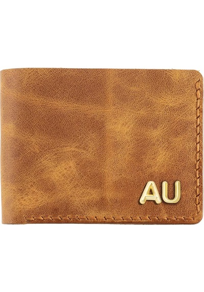 Twingold İsme Özel Yatay Klasik Cüzdan - %100 Rainbow Deri - A010001 - Camel Camel