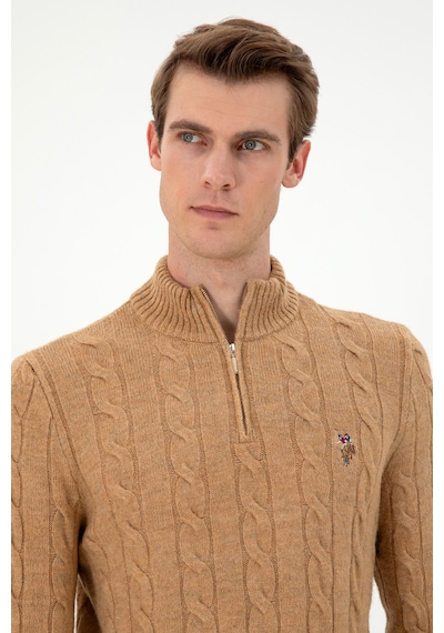 U.s. Polo Assn. Erkek Camel Melanj Kazak /triko 50293140-vr122 Camel Melanj