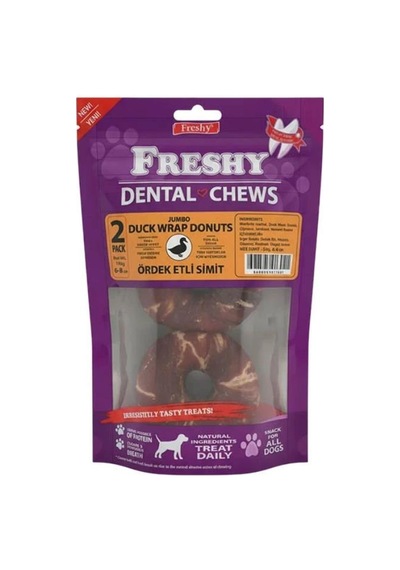 Freshy Ördek Sargılı Donut Köpek Ödülü 2'li 100 Gr
