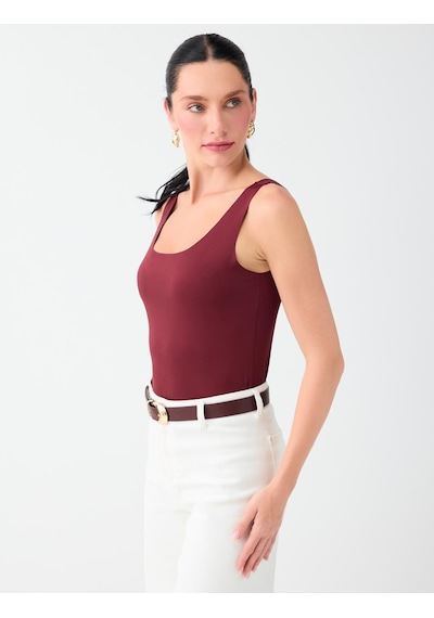 Jimmy Key Bordo Kare Yaka Dar Kesim Askılı Atlet 6ww018430562