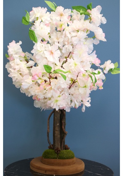 Yapay Minik Bahar Dalı Ağacı 55 Cm Açık Pembe Pembe