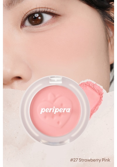 Pastel Tonlarda Sebum Dengeleyici Toz Allık Perıpera Pure Blushed Sunshine Cheek 27 Strawberry Pink 27 Strawberry Pink