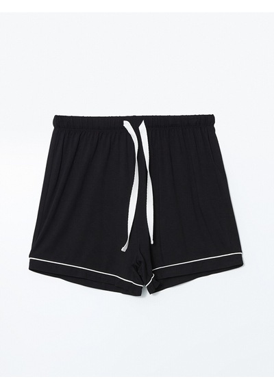 Lcw Dream Siyah V Yaka Askılı Kadın Şortlu Pijama Takımı