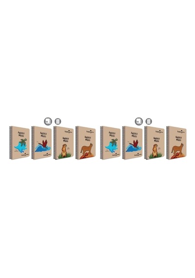 Spiralli Defter, A4, 80 Yaprak, 70g Kağıt, Çizgili, Anadolu Mirası Desenli, 500 Mikron Pp Kapak, Dayanıklı Ve Çevre Dostu Tasarım 2li Paket 103 Ivory