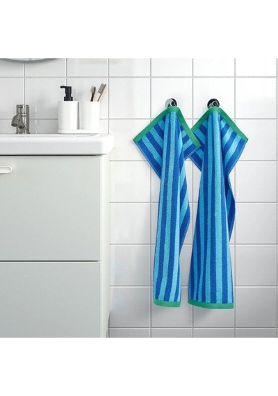 Ikea Slanhöstmal El Ve Yüz Havlusu 40 X 70 Cm Lacivert - Açık Lacivert Çok Renkli