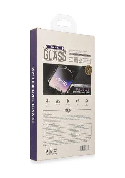 Apple iPhone Uyumlu 15 Pro Bilvis 3d Mat Cam Ekran Koruyucu