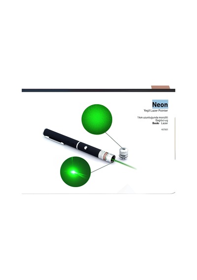 Özel Üretim Sunum Cihazı S - 03 Yeşil Lazer Pointer - Siyah