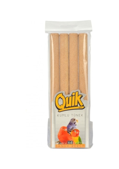 Quik Kuşlar için Kumlu Tünek 4lü
