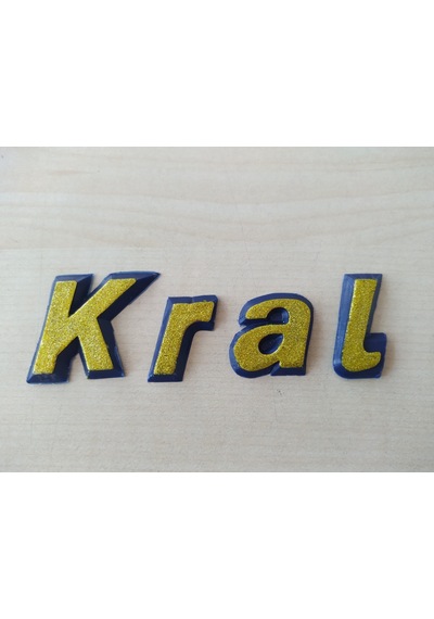 Kral Logo Sarı Plastik Kral Arması King