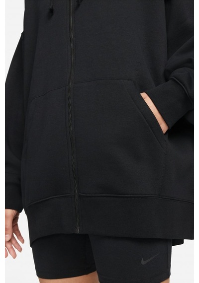 Nike Sportswear Essentials Oversize Fleece Full Zip Hoodie Kadın Geniş Kalıp Kapüşonlu Sweatshirt Siyah Siyah Nike Sportswear Essentials Oversize Fleece Full Zip Hoodie Kadın Geniş Kalıp Kapüşonlu Sweatshirt Siyah Siyah