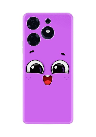 Tecno Spark 10 Pro Kılıf Silikon Desen Özel Seri Purple Sweety 1717