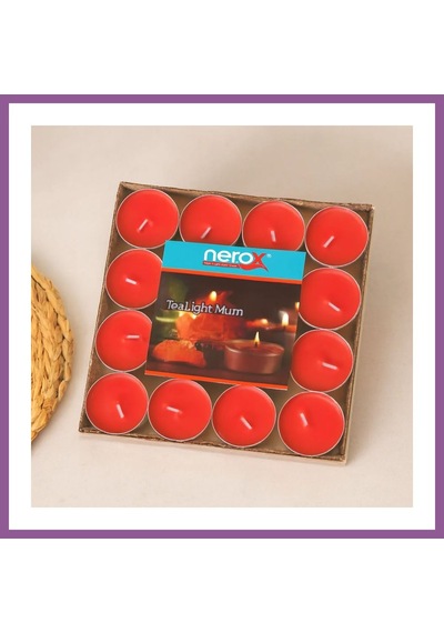 Bezos Tealight Yuvarlak Mum 32'li Mix Rengaren Çok Renkli
