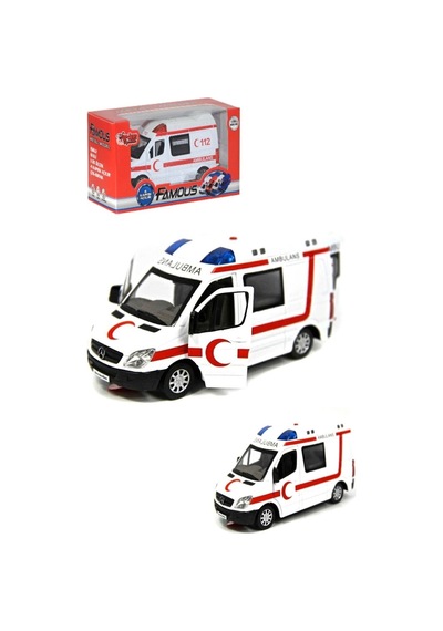 Ambulans Siren Sesli Işıklı Komple Metal Minibüs Kapılar Açılır Diğer