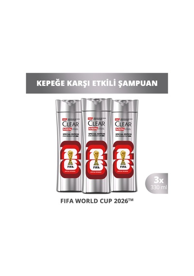 Men Kepeğe Karşı Etkili Şampuan Scalp Edition Fifa World Cup 330 Ml X3