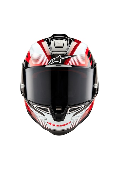 Alpinestars Supertech  R10 Carbon Team Spor Motosiklet Kaskı Siyah Kırmızı Beyaz