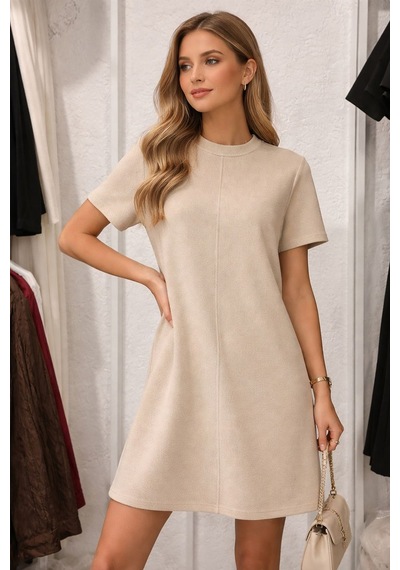 Noa & Noa Kadın Rahat Kesim Kısa Elbise Soft Line Krem Noa & Noa Kadın Rahat Kesim Kısa Elbise Soft Line Krem