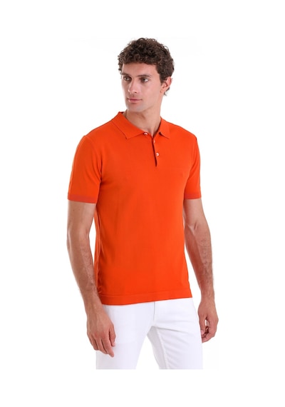 Hatemoğlu Turuncu Comfort Fit Düz Polo Yaka Rayon Triko Tişört Turuncu Hatemoğlu Turuncu Comfort Fit Düz Polo Yaka Rayon Triko Tişört Turuncu