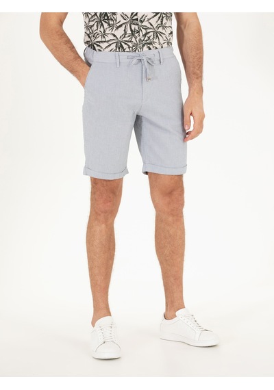 Cacharel Açık Mavi Regular Fit Dokuma Şort Denim