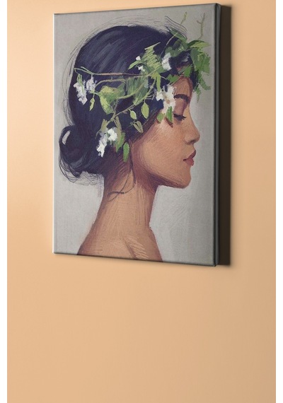 Webstyle Sayılarla Boyama Seti Kasnaklı Çiçek Taçlı Kadın 60 X 75 Cm