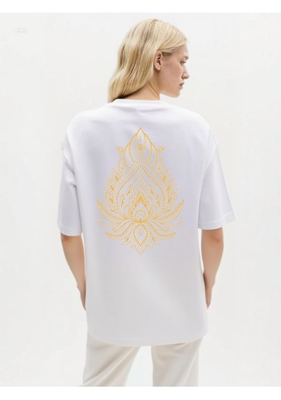 Ogc Lotus Oversize Unisex T-shirt Beyaz