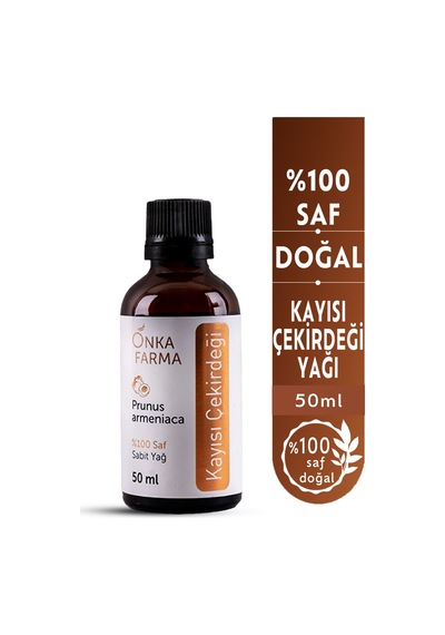 Onka Farma Soğuk Sıkım %100 Saf Kayısı Çekirdeği Yağı 50 ML