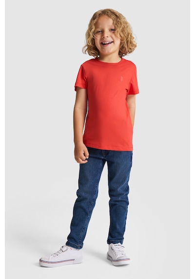 U.s. Polo Assn. Erkek Çocuk Kırmızı Tişört Basic 50325555-vr213 Rısk Red