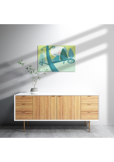 Cakasepetim Daldaki Kuşların Aşkı Sanat Ahşap Mdf Tablo