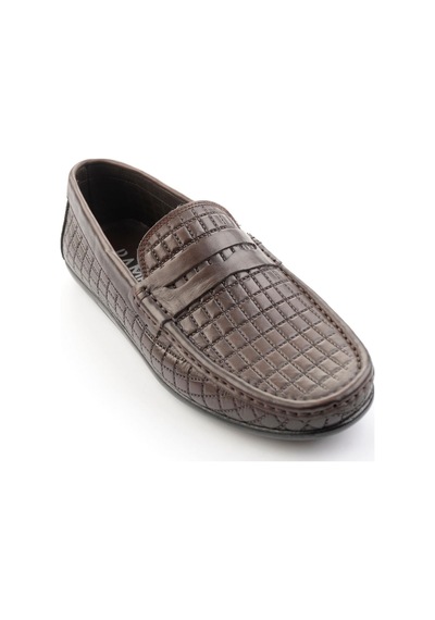 Kahve Hakiki Deri Erkek Loafer Ayakkabı E01697032003 Kahve