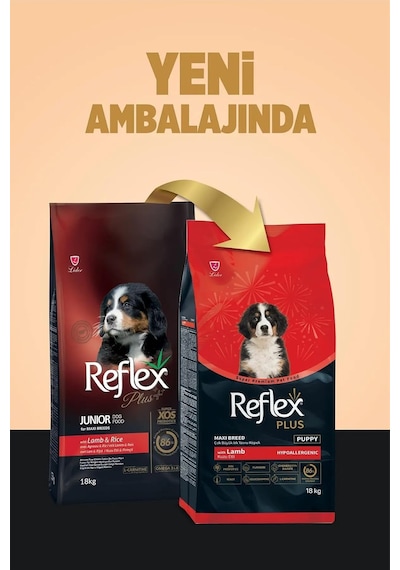 Plus Hipoalerjenik Kuzu Etli Orta Ve Büyük Irk Yavru Köpek Maması, 18 Kg