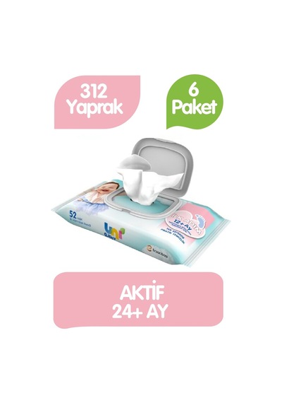 Uni Baby İlk Adım Islak Havlu Mendil 52x6 312 Yaprak