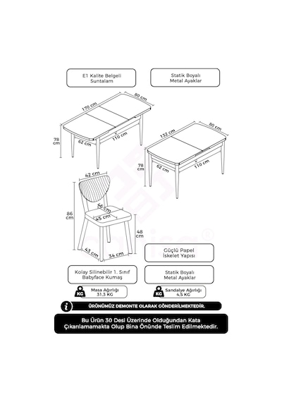 Canisa Exve Serisi 80x132 Açılabilir Barok Ahşap Desen Masa Takımı Ve 6 Antrasit Sandalye Masa Barok Ahşap Desen Sandalye Antrasit Canisa Exve Serisi 80x132 Açılabilir Barok Ahşap Desen Masa Takımı Ve 6 Antrasit Sandalye Masa Barok Ahşap Desen Sandalye Antrasit