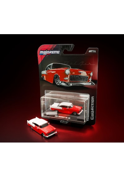 Majorette Collection Chevrolet Bel Air 1955 Model Araç Kırmızı / Beyaz Model Araba