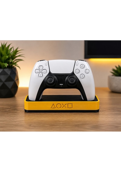Veriqo 3d Ps5 Dualsense Şarj Ve Stand Ünitesi Playstation 5 Kontrolcü Masaüstü Düzenleyici Standı Sarı