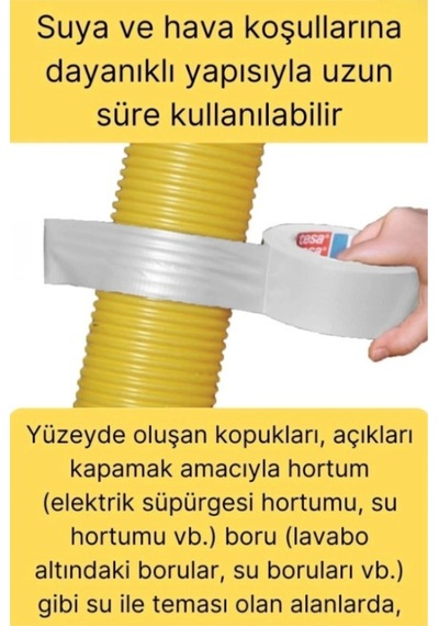 Premium Çok Amaçlı Su Geçirmez Sızdırmaz Dayanıklı Izole Beyaz Tamir Bandı 48 Mm 10 Mt 1 Adet