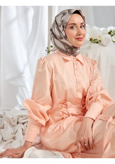Silk Home Twill İpek Eşarp - 11548-02 Koyu Gri