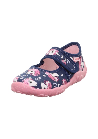 Superfit Bonny Kız Çocuk Ev Kreş Ayakkabısı Unicorn - Lacivert 800283-8090 Lacivert